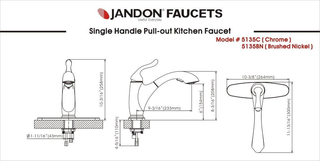 5135 • Single Handle Pull-Out Kitchen Faucet