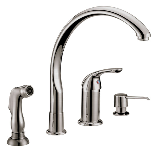 6956-WS • Single Handle Kitchen Faucet with Side Spray