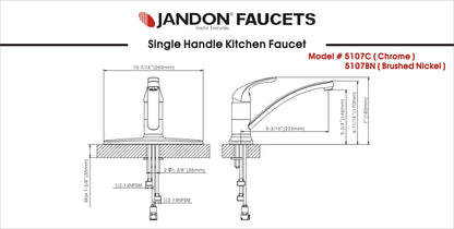 5107C • Single Handle Kitchen Faucet