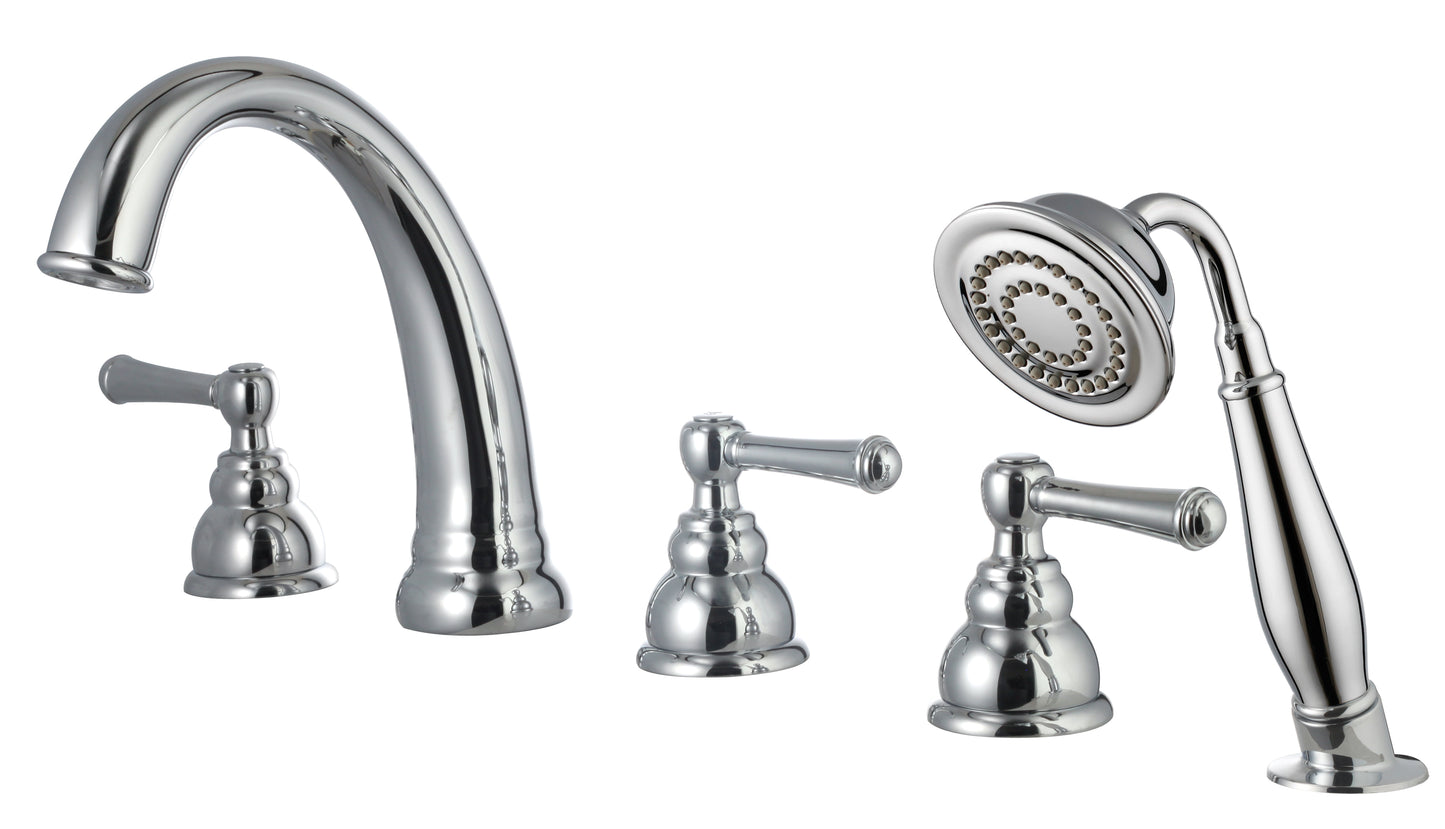 8209C • 5pcs Roman Tub Faucet With Hand-held Shower