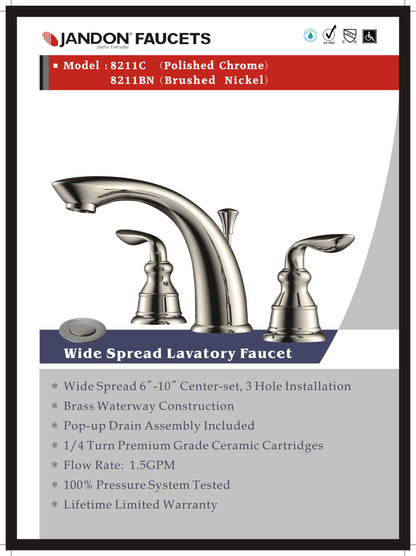 8211 • Wide Spread Lavatory Faucet