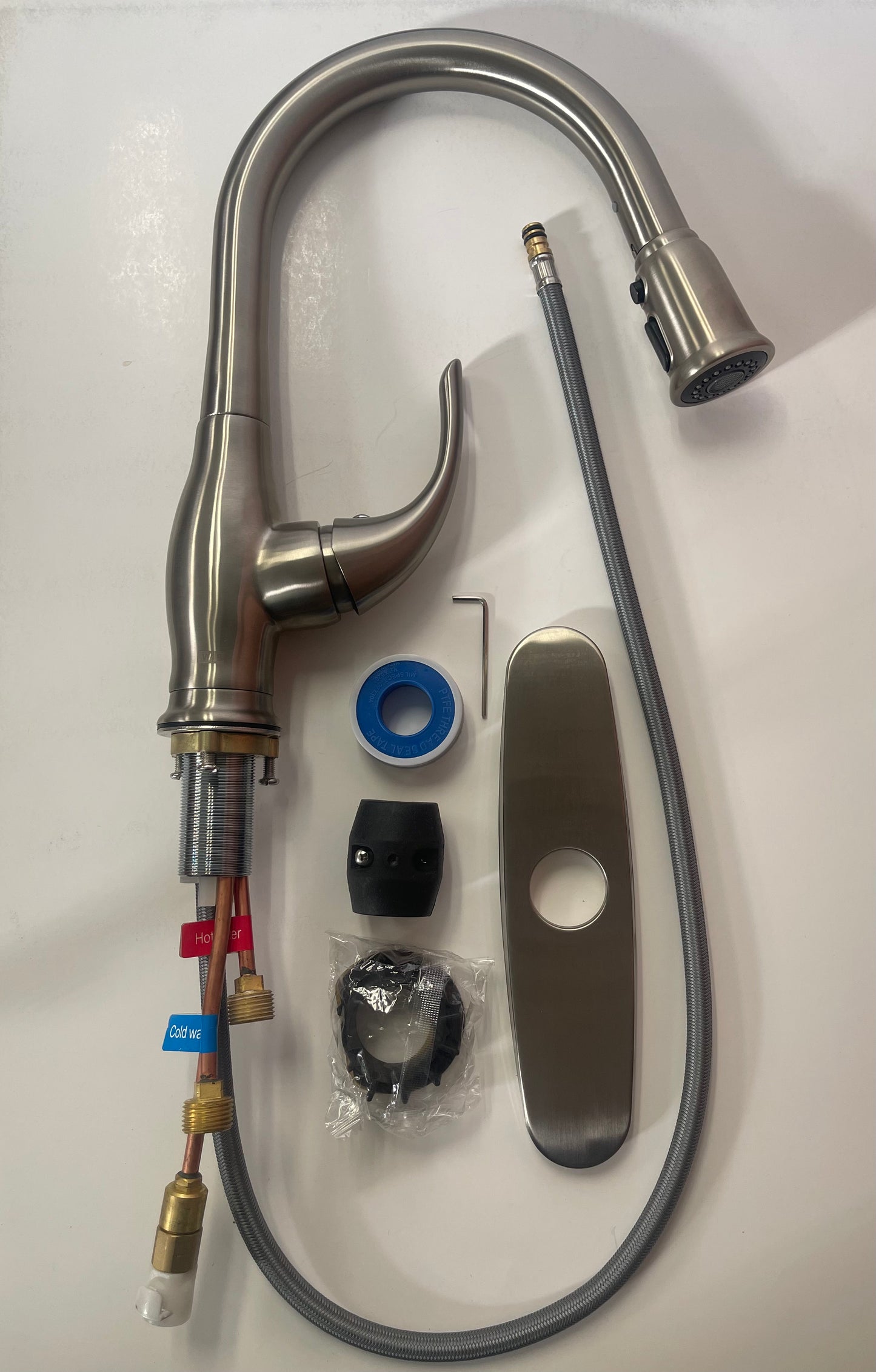 85033 14" Single Handle Kitchen Pull-Down Spray Faucet Brushed Nickel [OPEN BOX UNUSED]