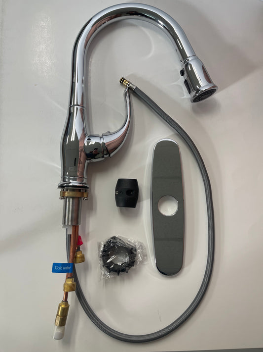 85032 14" Single Handle Kitchen Pull-Down Spray Faucet Chrome [OPEN BOX UNUSED]